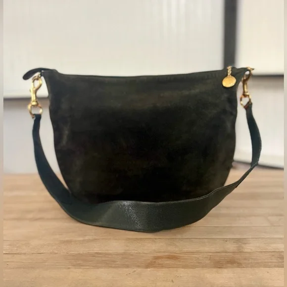 EUC RARE Gucci Dark Green Nubuck Hobo Shoulder Bag Purse - Picture 1 of 14